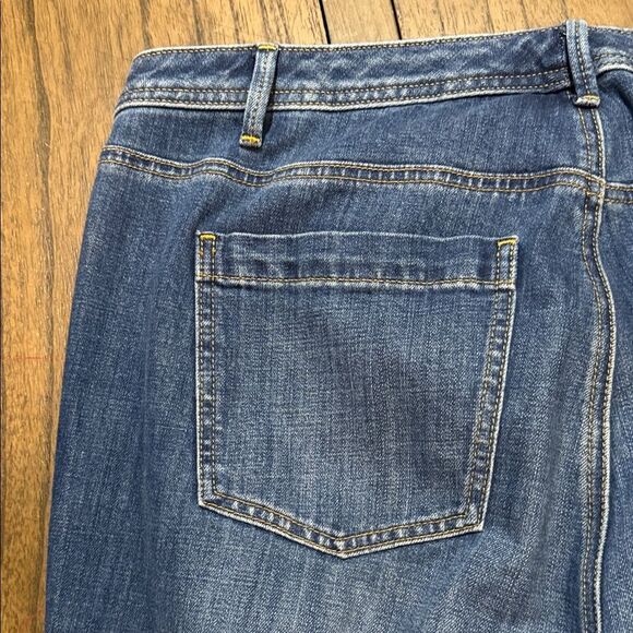 Talbots Dark Blue Cropped Jeans Size 16W - Picture 3 of 5